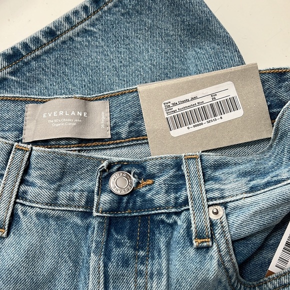 NWT Everlane The 90’s Cheeky Regular Length Vintage Sunbleached Blue Size 26 - Picture 5 of 12